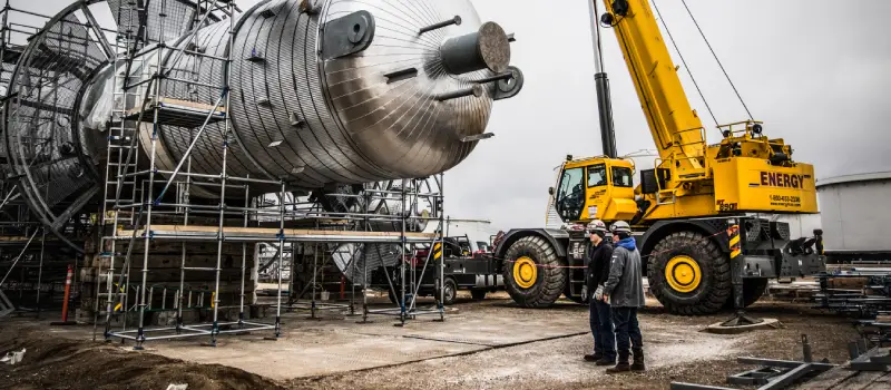 pressure vessel installation