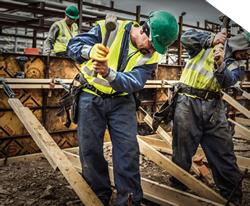 men working construction site